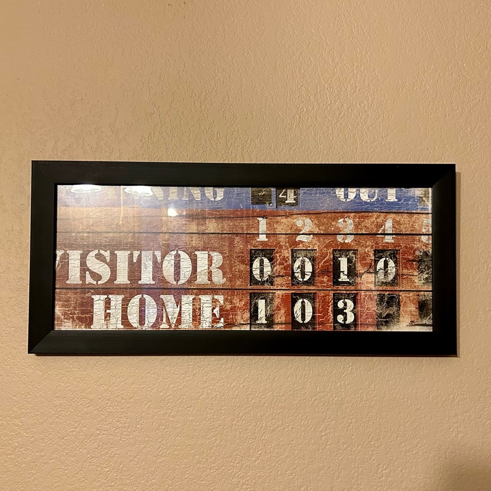Baseball Wall Hanging Decor 21.5” X 10”